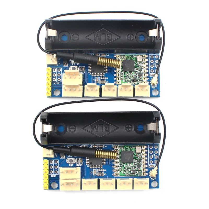 

Elecrow 2PCS SX1278 Rola 915Mhz LoRa Radio Node v1.0 ATmega328P RFM98 With 3.7V 14500 Battery Holder DIY Kit Wireless Module