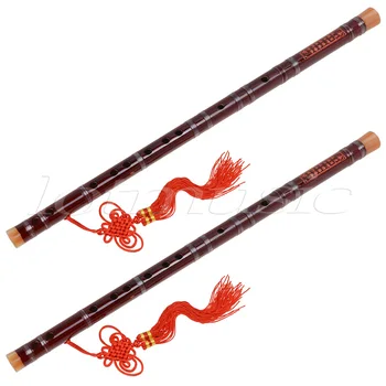 Kmise 2 set Red Traditional Chinese Bamboo Flute Dizi F Key Musical Instrument chinese bitter bamboo flute high quality professional transversal flauta cdefg key black ox horn open hole dizi bamboo flauto