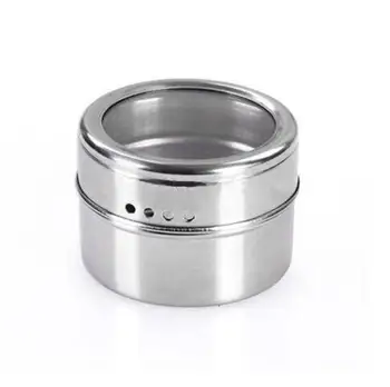 

DHL Free shipping 100 pcs/lot Magical magnetic Stainless steel spice jar monosexuality tank sauce pot seasoning bottle
