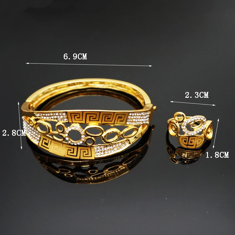 

Custom new model 1 8k gold copper bangles and bracelets ring gold jewelry for women