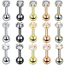 Alisouy 2 шт. звезда кристалл серьги стержня для Для женщин девочек Нержавеющая сталь Цветной сердце горный хрусталь серьги Стад Малый серьги