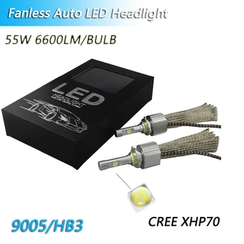 

Fanless Cars LED H4 6000k 4300K led bulbs 13200LM H11 H8 XHP70 Chips for H7 55W Headlight 9005 9006 H9 H11 Automobile Fog Lights