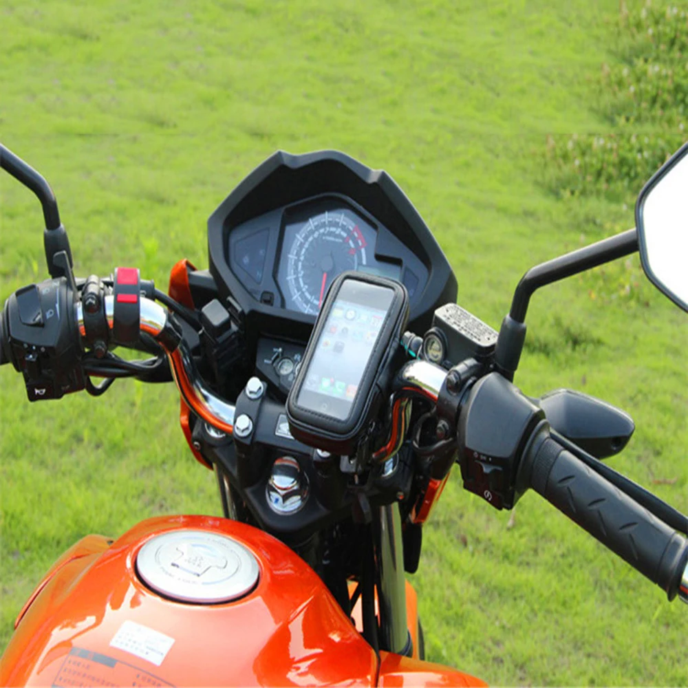 

Motorcycle Phone Holder Support Telephone Mobile Stand for Moto Support for HUAWEI Redmi 5 PLUS S2 MI 8 SE Holder Waterproof Bag