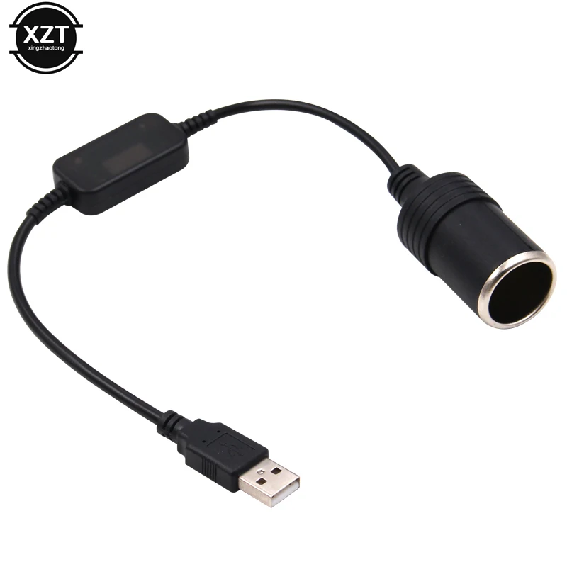 High Quality Wired Controller USB Port to 12V for Car Cigarette Lighter Socket Female Power Cord for Xiaomi Power Bank DVR