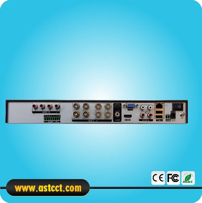 8CH AHD-1080P DVR with 2USB 2 SATA 8 Channel Video input AHD Recorder For IP AHD Analog Camera and IP PTZ Camera