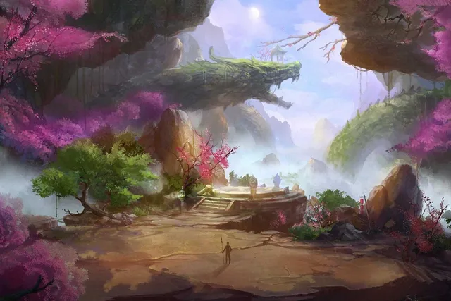 art fantasy world land...
