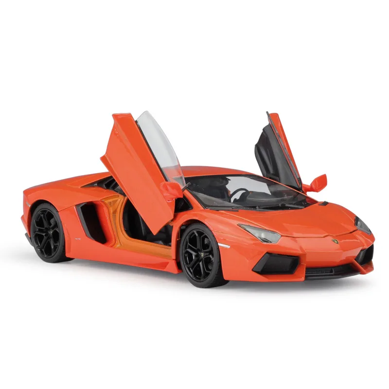 1:24 Welly Lamborghini Aventador LP700-4 небесно-голубой/оранжевый/белый/черный/розовый/желтый литая модель автомобиля