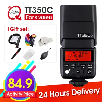 

Godox Flash TT350 TT350C GN36 2.4G TTL Camera Flash Speedlite for Canon free shipping + 6 Gift Kits