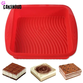 

CAKAHOUD Large Positive Square Baking Tray Silicone DIY Bread Chocolates Pudding Chiffon Cake Pan Making Mold Baking Utensils