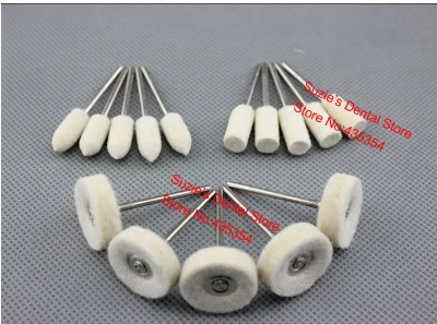 

30pcs felt wool polishing tools rotary point burs bob polishers 2.35mm Dental Lab