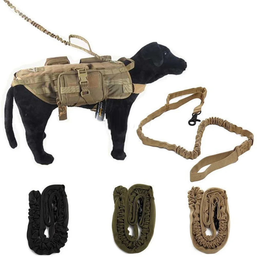 

Nylon Tactical Military Army Police Dog Training Leash Elastic Bungee Belt Goods for Dog Multicolor Pets Collar and Leads of Dog