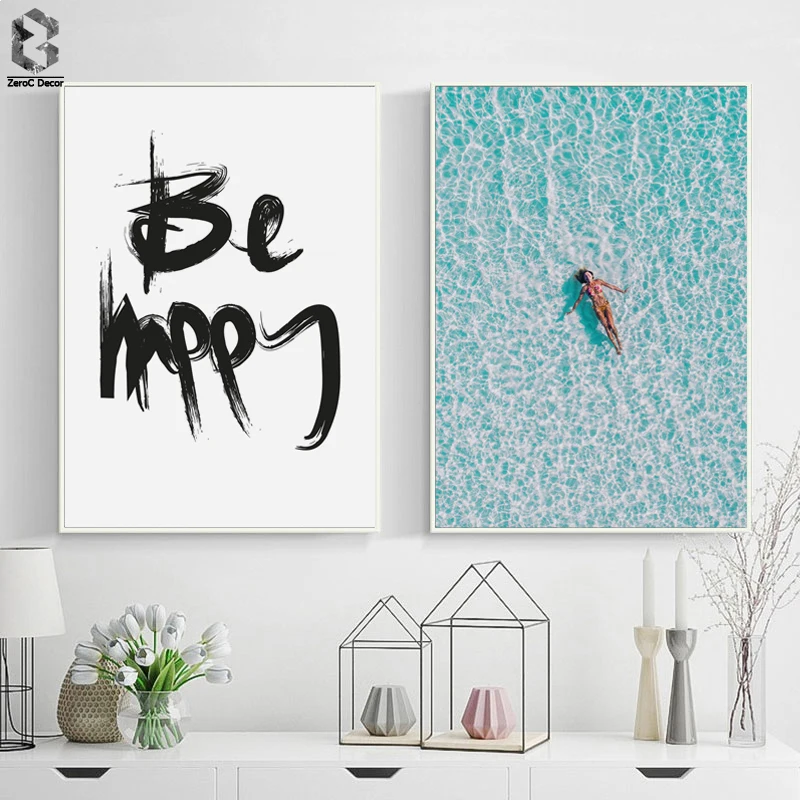 

Sea Motivational Posters Quote Prints Nordic Style Wall Art Canvas Painting Picture Room Decoration Modern Home Decor
