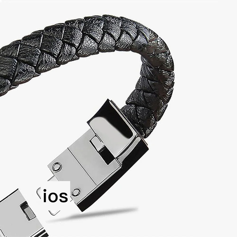  KISSCASE Reise Tragbare Leder Ladegerät Armband Für iPhone 6 6s 7 8 Android Typ-C Telefon Kabel USB