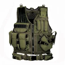 New Army Tactical Combat Molle Vest Outdoor Hunting Wargame Paintball Body Armor Protective Waistcoat Airsoft Vest 4 Colors