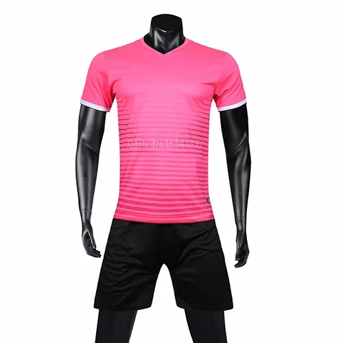 College soccer jerseys men custom football jerseys soccer uniforms youth adult football set suit maillot de foot - Цвет: Pink