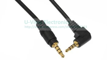 

NCHTEK 90 Degree Right Angled 3.5mm 4 Poles Stereo Male to Male Audio Extension Cable Black Color About 15CM/Free Shipping/10PCS