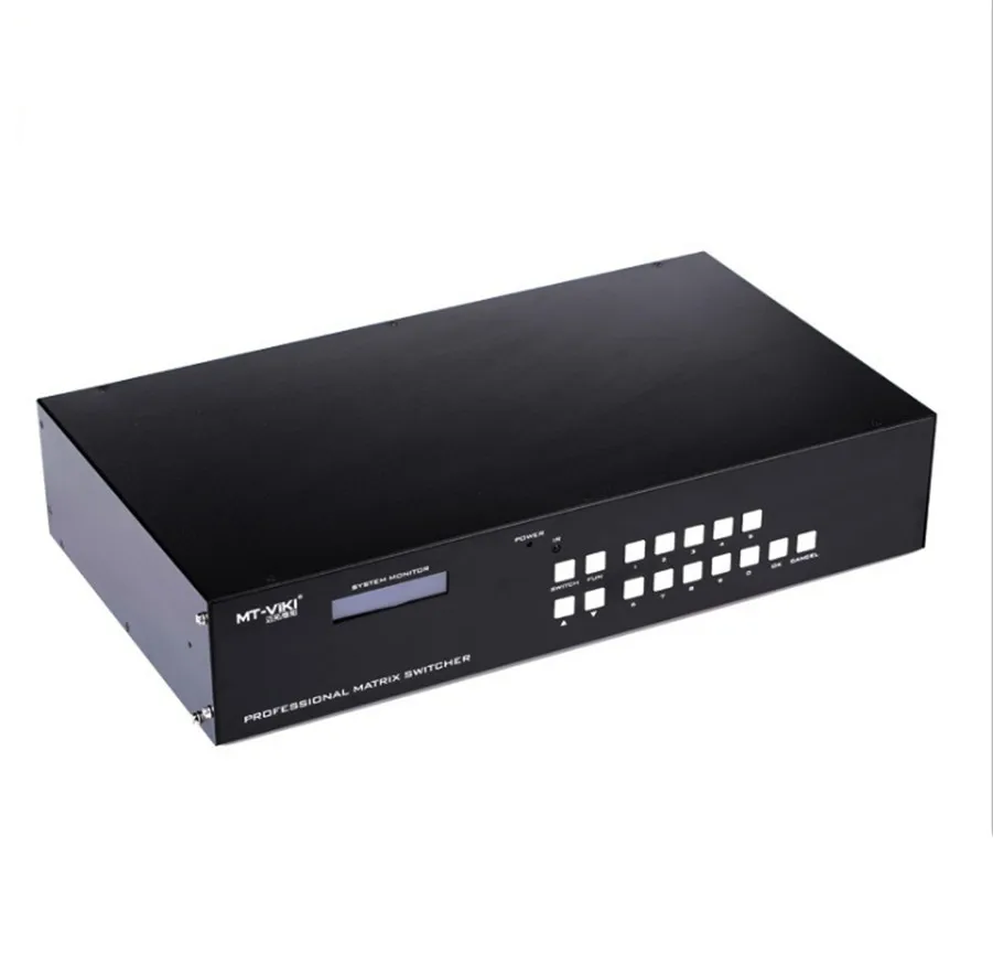

Hot MT-VIKI MT-VT828 8x8 VGA Matrix Switch with Audio 8 in 8 out Video Combination / 2U rack/ LCD display /Remote Control 450MHz