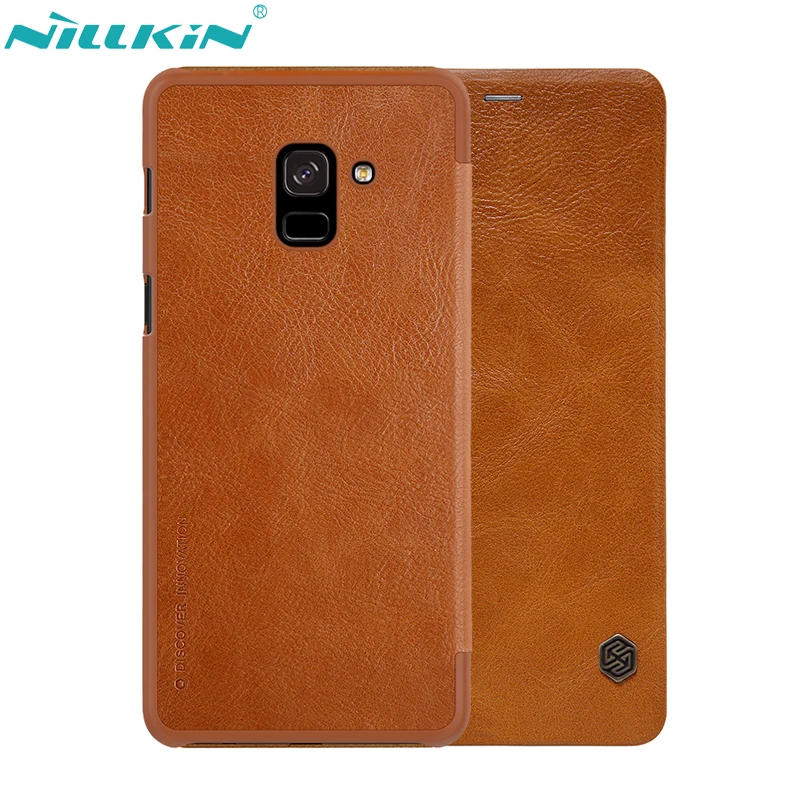

NILLKIN Retro Leather Case For Samsung Galaxy A8 2018 Case A530 SM-A530F (2018) Cover Hard PC Back Cover Flip Mobile Phone Cases