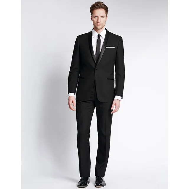 آنا Magnan رجالي الدعاوى سترة السراويل بدلة الزفاف اللباس الرسمي الرجال عارضة الدعاوى العريس البدلات الرسمية السوداء Shwal حزب سهرة البدلة Suit Groom Suit Jacketsuit Jacket Pants Aliexpress