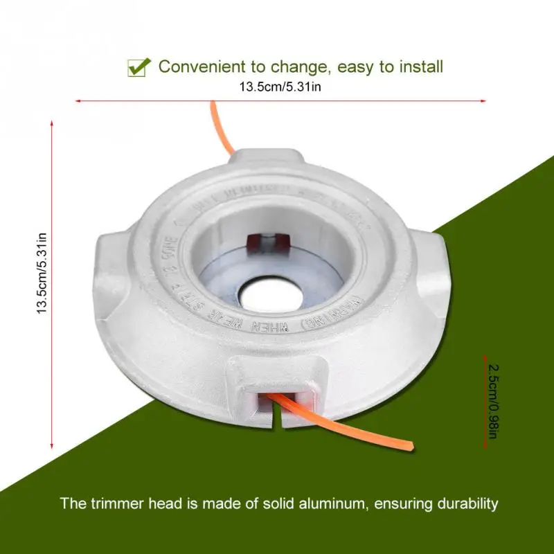 Универсальный триммер для травы головной убор коробка головка шнур нейлоновая нить для 25,4 мм Диаметр садовые инструменты
