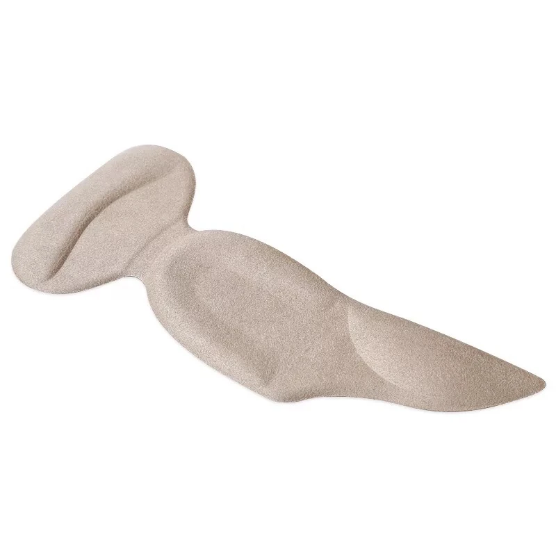 New Silicone T-Shape High Heel Grips Liner Arch Support Orthotic Shoes Insert Insoles Foot Heel Protector Cushion Pads for Women - Цвет: Suede apricot