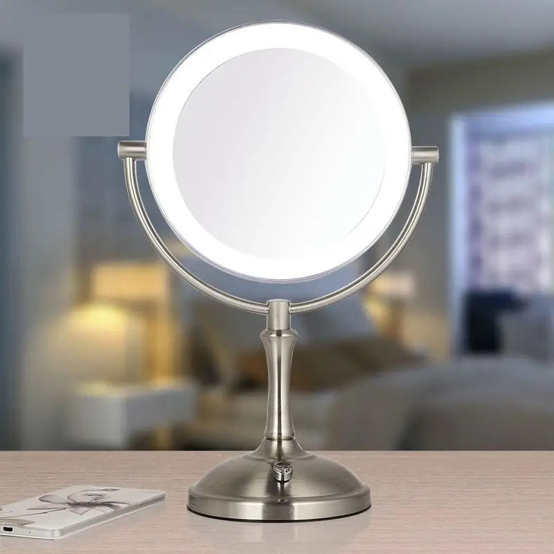  Vanity mirror led shaving standing table mirror round cosmetic makeup Mirror led espejo vintage dou - 32983707754