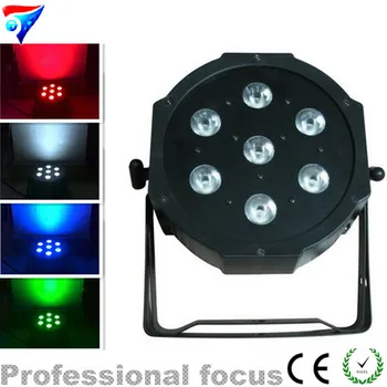 

Free shipping 7x12W RGBW DMX Stage Lights Business Lights Led Flat Par Light High Power Light for Party KTV DJ
