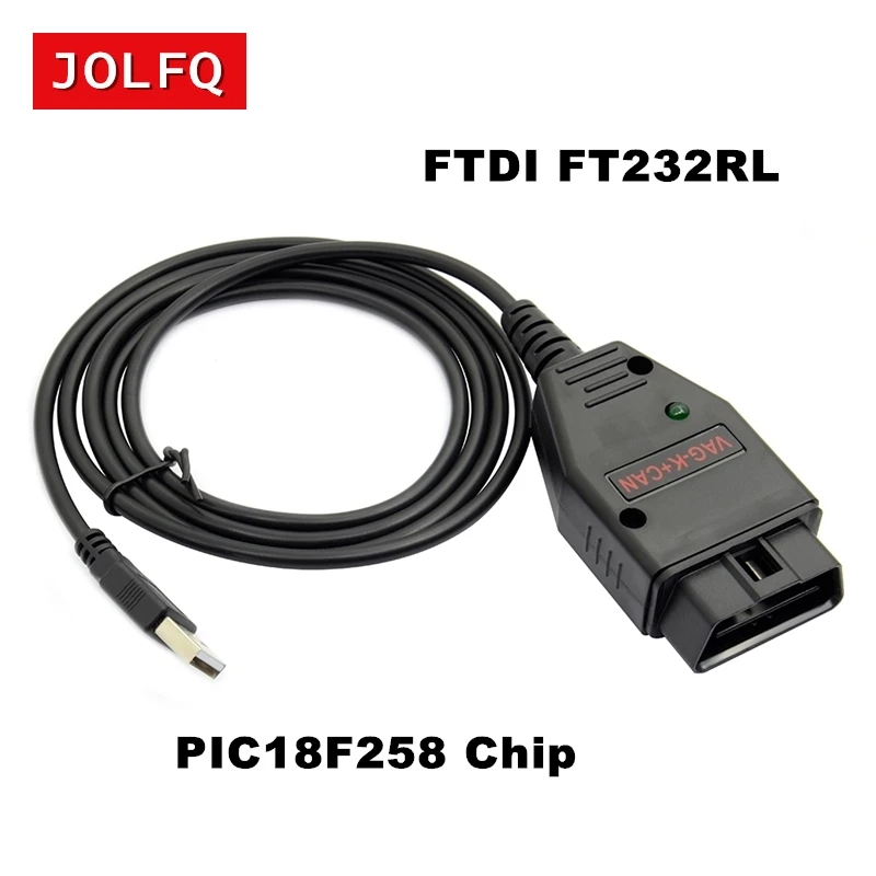 

Super VAG K+CAN Commander 1.4 with FTDI FT232RL PIC18F258 Chip OBD2 Diagnostic-tool Interface Cable for VW / AUDI / SKODA / SEAT