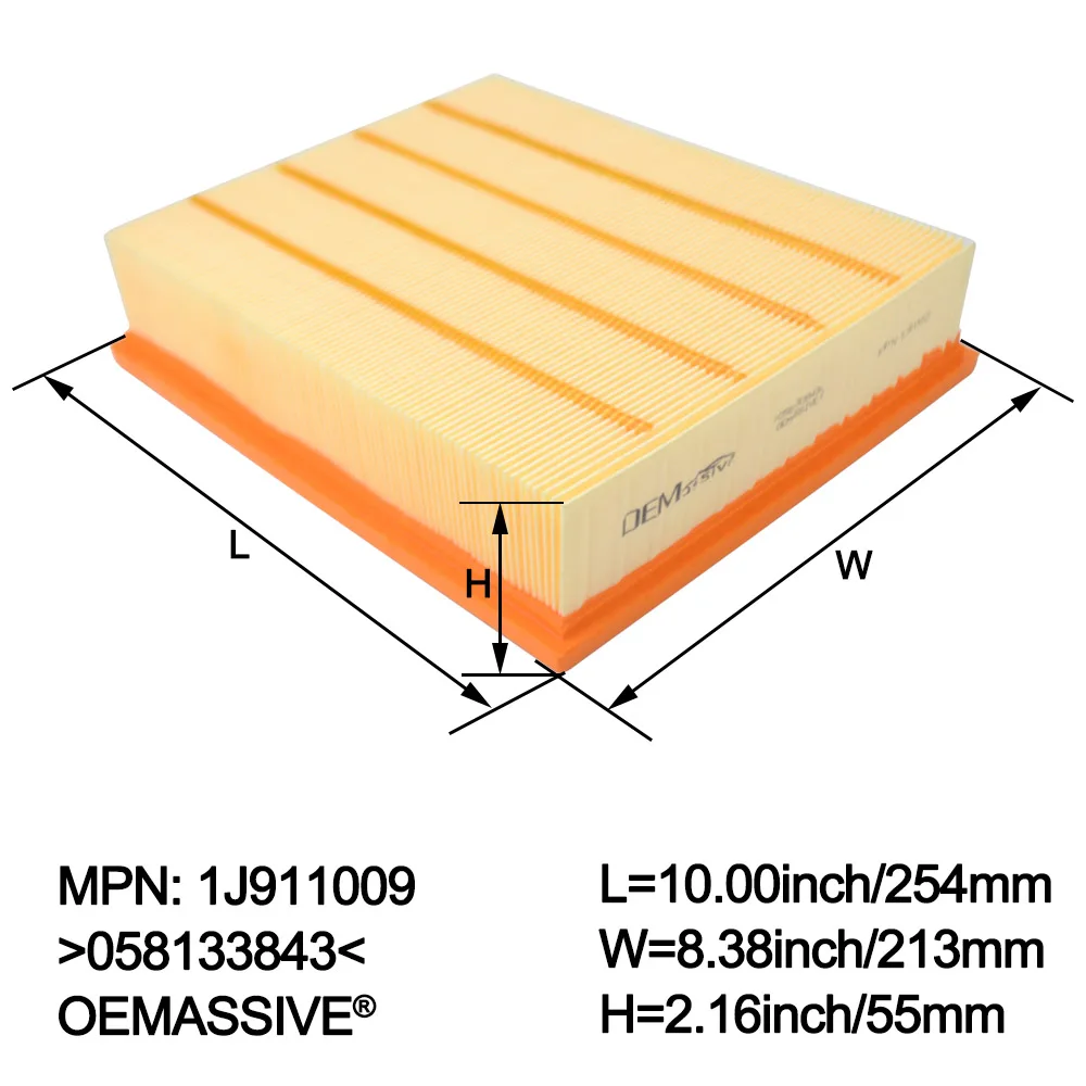 Воздушный фильтр 058133843 для Audi A4 B5 8D 1995 1996 1997 1998 1999 2000 2001 1.6L 1.8L 1.9L 2.4L 2.6L 2.7L 2.8L автомобильные аксессуары
