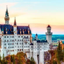 Замок на холме художественная ручная роспись креативная цифровая самодельная картина маслом живопись по номерам 24 цвета пигментная кисть