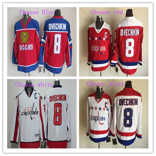 New Quick delivery! Men's #8 Alex Ovechkin Best High quality Hockey Jersey | Спорт и развлечения