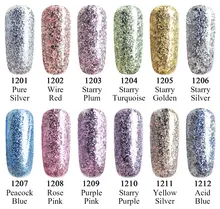 #60752 2019 New Venalisa supply nail art Venalisa 12ml 12 color supper diamond shining glitter sequin starry platinum paint gel