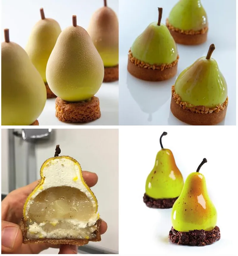 SHENHONG груша 3D Художественная форма для торта Pop силиконовая отделки Mousse
