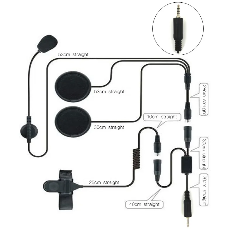 1 Pin мотоцикл велосипед половина шлем наушник микрофон для Yaesu Vertex радио VX-6R 7R 6E 7E 120 127 170 177