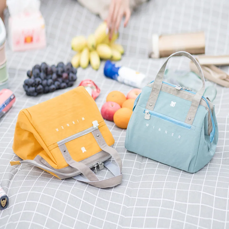 

Travel Insulated Lunch Bags Thermo Shoulder Cooler Bags Fresh Keeping Bento Pouch Picnic Thicken Container Zip Tote Accessories