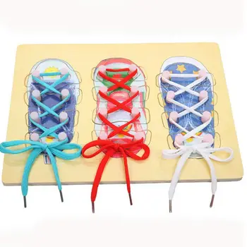 

Kids Shoes Wooden toys Learn Age Toys