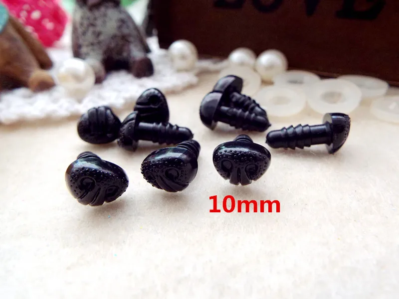 trolls doll 20pcs Safety Plastic Dog Noses Black Color 8mm/9mm/10mm/12mm/16mm can be chosen come with washers raggedy ann