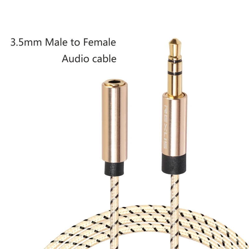 REXLIS Headphone Extension Cables 3.5mm Male to Female Aux Cable 3.5 Earphone Audio Extender Cord For Computer Phones REXLIS Headphone Extension Cables 3.5mm Male to Female Aux Cable 3.5 Earphone Audio Extender Cord For Computer Phones