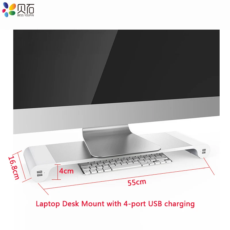 Portable 4 Ports Usb Laptop Computer Monitor Stand Pc Monitor