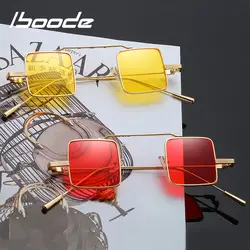 Iboode солнцезащитные очки Для мужчин Для женщин мини квадратный металлический каркас солнцезащитные очки Винтаж ретро очки унисекс оттенки