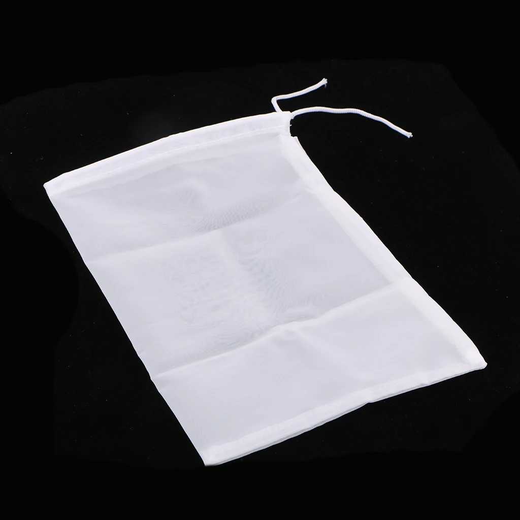 1 Pcs Milk Coffee Juice Reusable Nylon Mesh Strainer Filter Bag Teaware Tool Tea Infusers for Cooking Straining Nut Milk 15x20cm