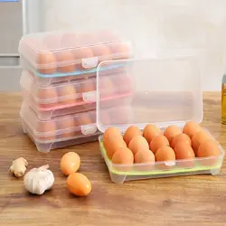15 заготовки для хранения яиц в холодильнике контейнер для хранения коробка держатель сохранение Портативный Пластик положить коробка для