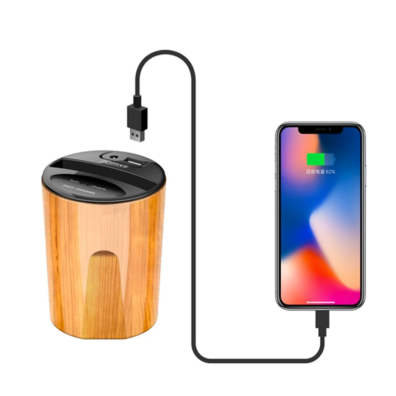 Двойное USB Автомобильное зарядное устройство QI 10W беспроводное зарядное устройство для Iphone 8 X XS XR samsung huawei Xiaomi type-c быстрое зарядное устройство для телефона Xiaomi