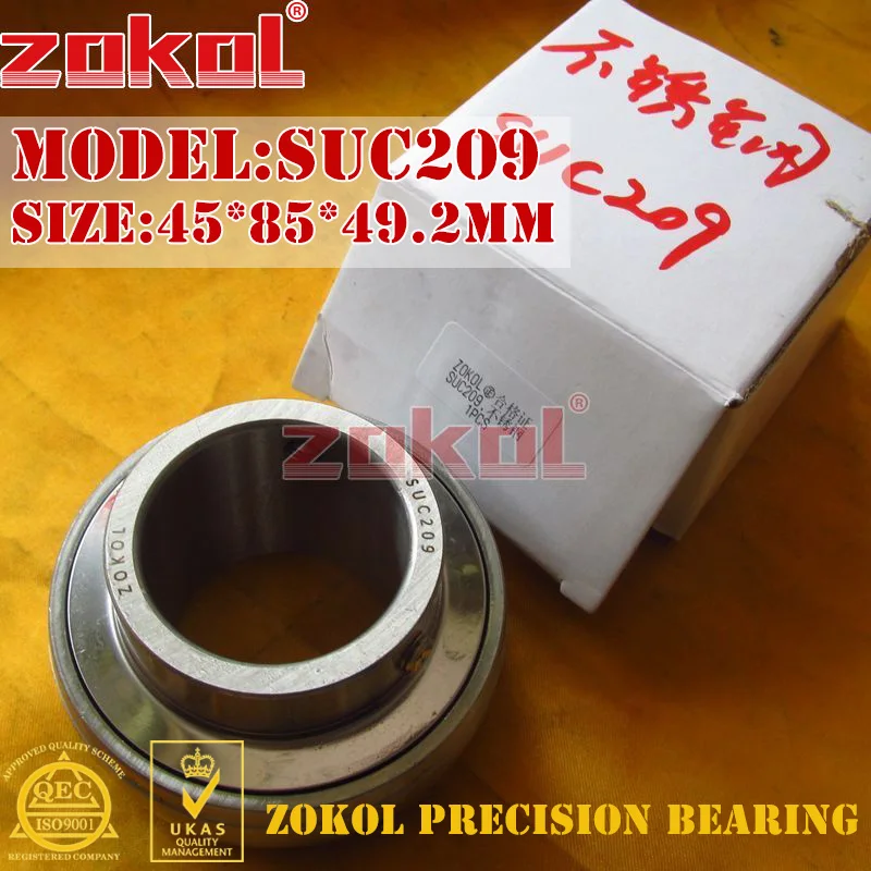 

Подшипник ZOKOL UC209 SUC209 90509, шариковый подшипник из нержавеющей стали 45*85*49,2 мм
