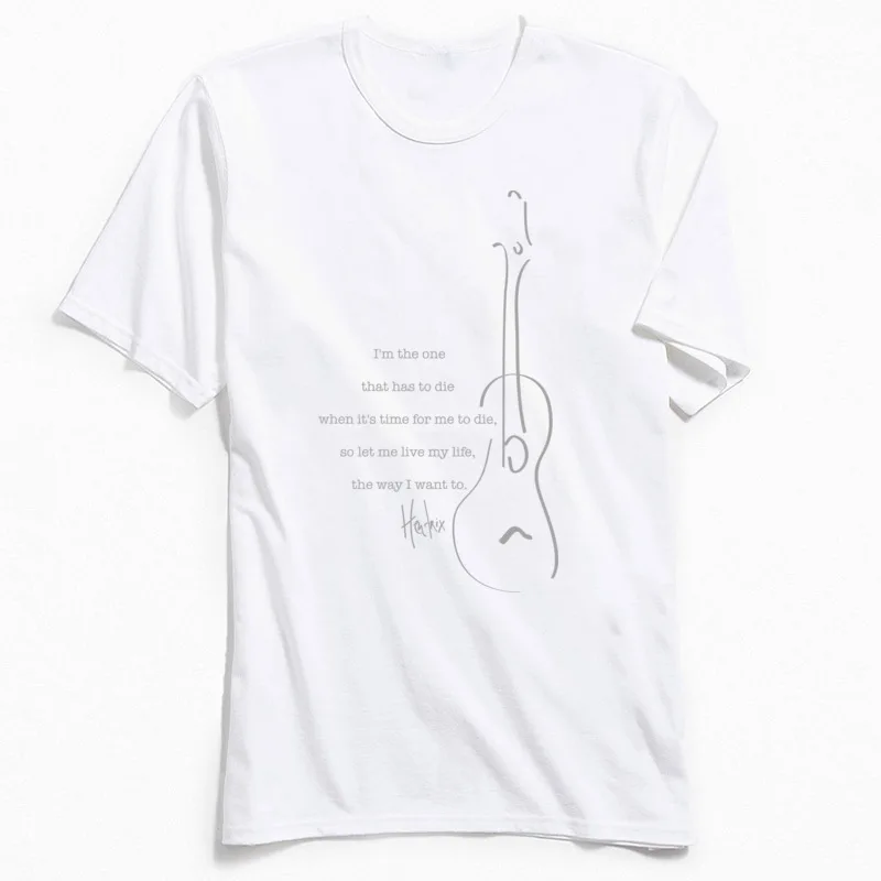  Men T Shirts Hendrix quotes Comics Tops T Shirt 100% Cotton Crewneck Short Sleeve Normal Tops Shirts Labor Day Hendrix quotes white