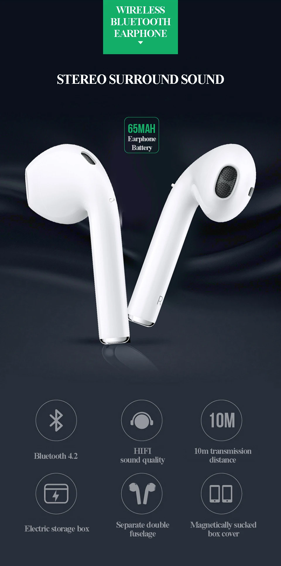 New Volemer XT6 tws headphones Stereo 3 in 1 Wireless Bluetooth Earphone +wireless charge +5200mAh charging box for IPhone 78X (10)