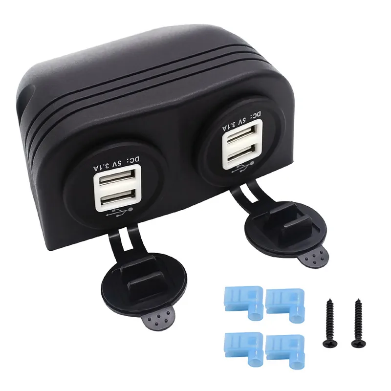 Портативный Выход 5 В 3.1A 4 USB Порты и разъёмы автомобильного прикуривателя