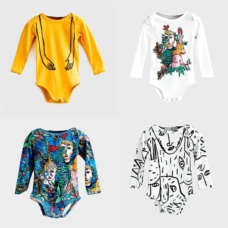 

Baby Vovelty Bodysuit Girls Boys Cartoon Bodysuits Baby Onesie 2019 Boys Girls Long Sleeve Clothes