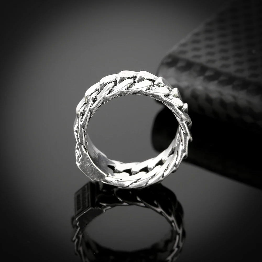 316L кольцо будды ручной работы из нержавеющей стали унисекс байкерское кольцо панк Европейский стиль Мужские кольца на цепочке для женщин ювелирные изделия