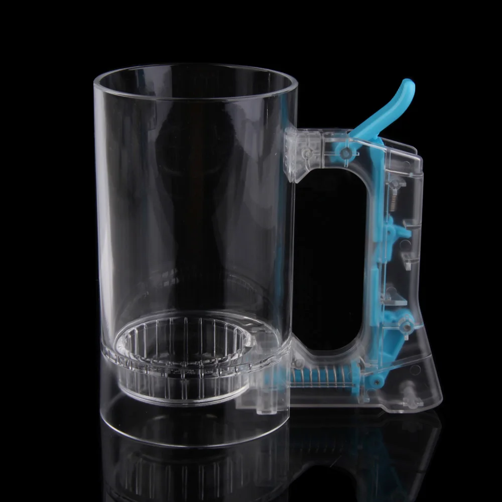 

New Sparkling Beer Mug Wine Water Frothing Beer Cup Novelty for Party Blue